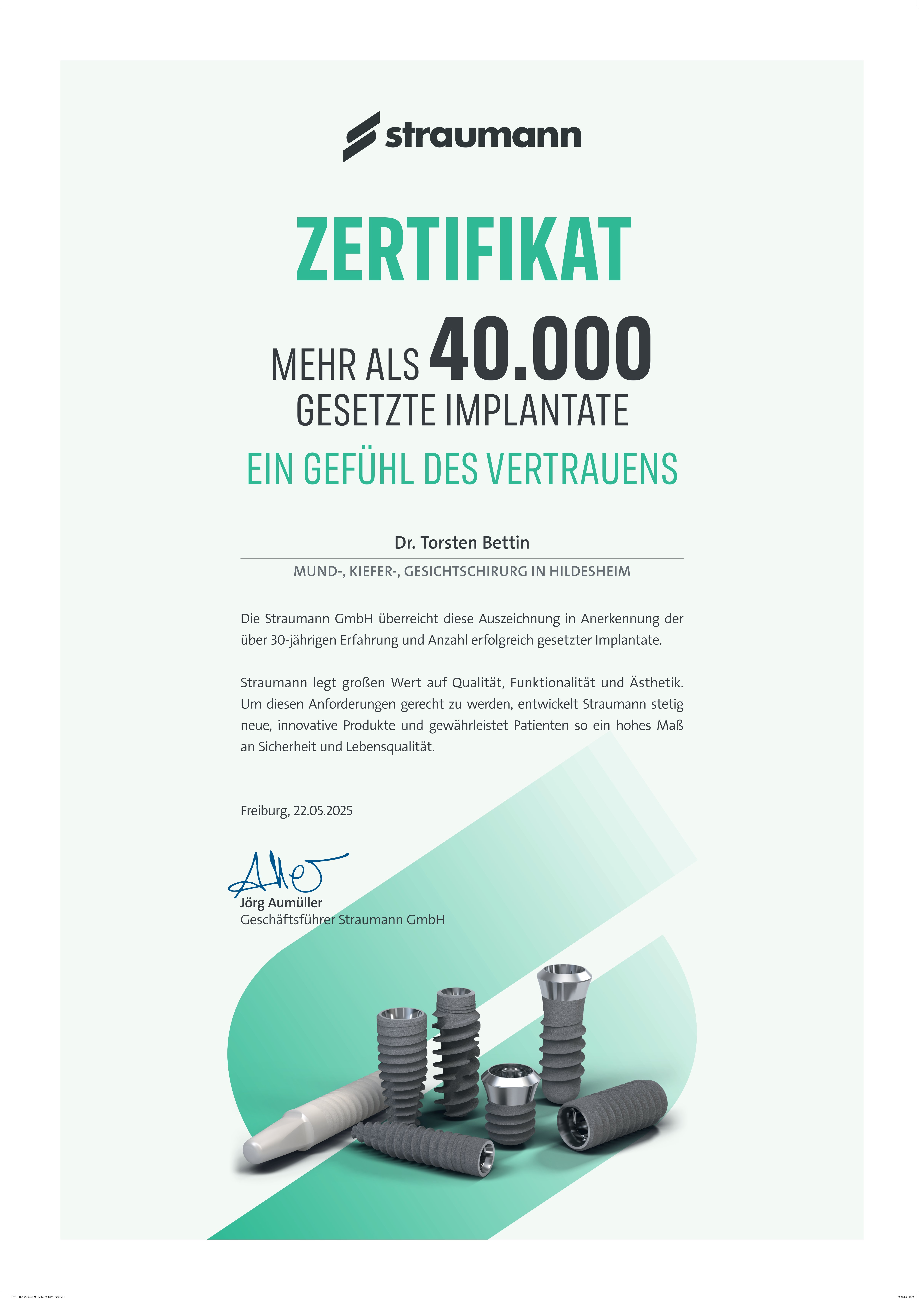 zertifizierter Implatologe